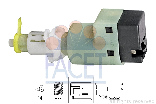 7.1107 FACET Выключатель фонаря сигнала торможения (фото 1)