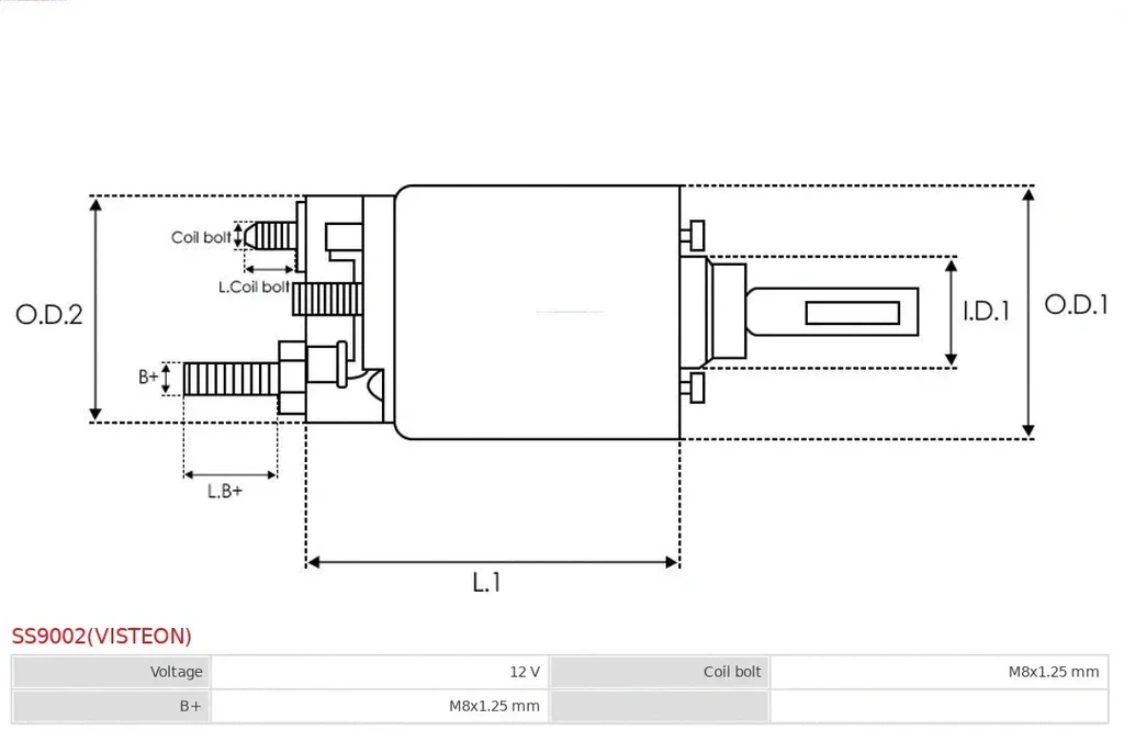 SS9002(VISTEON) AS-PL Тяговое реле, стартер (фото 4)