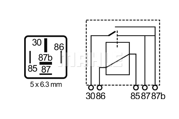 MR 14 KNECHT/MAHLE Реле, рабочий ток (фото 2)