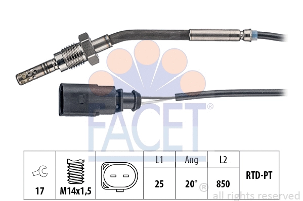 22.0319 FACET Датчик, температура выхлопных газов (фото 1)