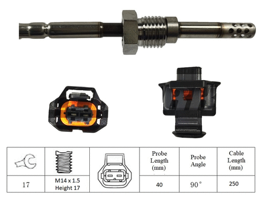 LXT210 LEMARK Датчик, температура выхлопных газов (фото 1)