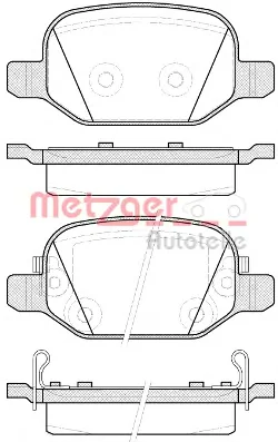 0727.52 METZGER Тормозные колодки (фото 1)