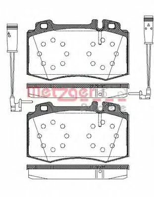 0769.02 METZGER Тормозные колодки (фото 1)