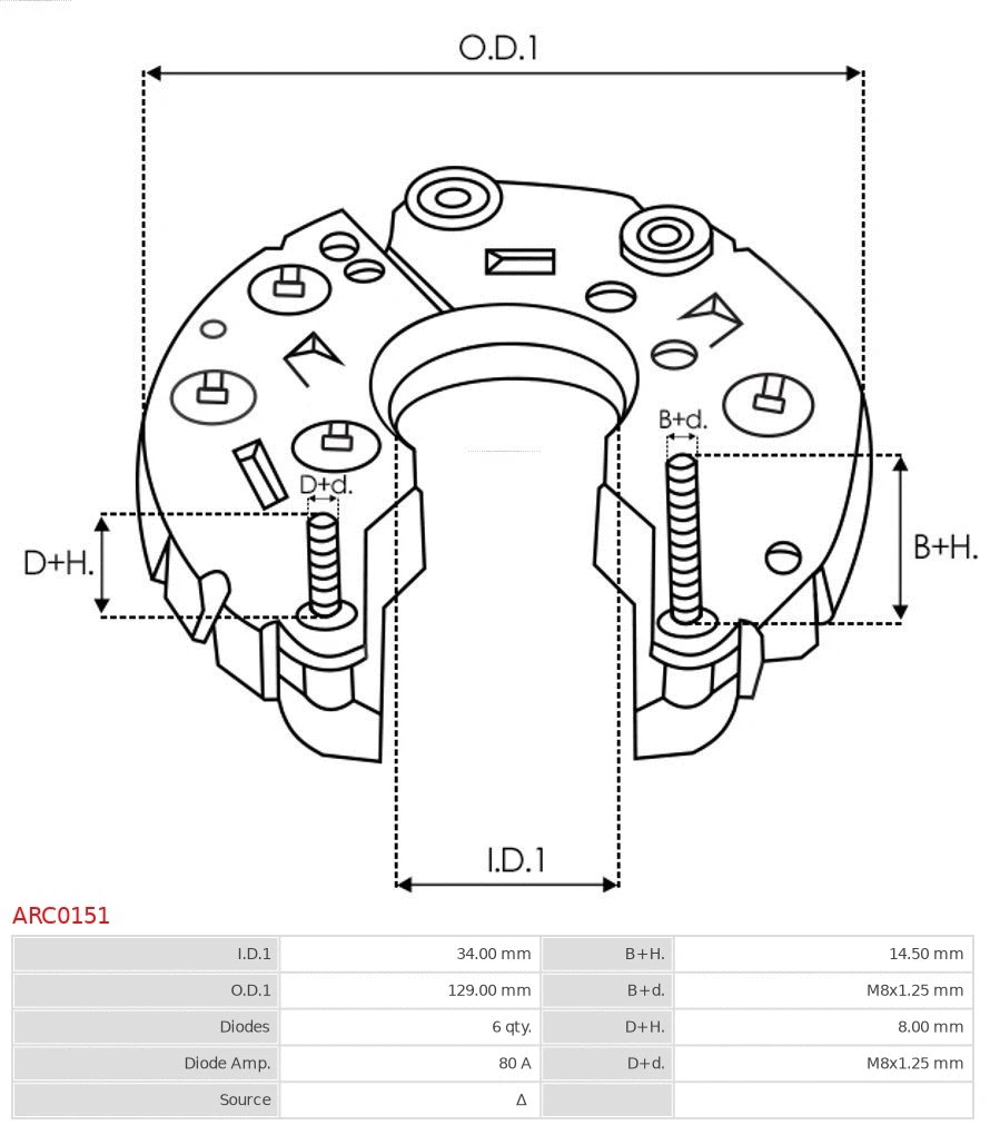 ARC0151 AS-PL Выпрямитель, генератор (фото 3)