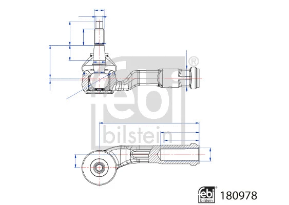 180978 FEBI Наконечник поперечной рулевой тяги (фото 1)