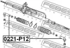 Превью - 0221-P12 FEBEST Наконечник поперечной рулевой тяги (фото 2)