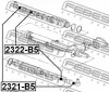 Превью - 2321-B5 FEBEST Наконечник поперечной рулевой тяги (фото 2)