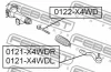 Превью - 0122-X4WD FEBEST Осевой шарнир, рулевая тяга (фото 2)