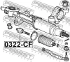 Превью - 0322-CF FEBEST Осевой шарнир, рулевая тяга (фото 2)