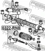 Превью - 0322-RN8 FEBEST Осевой шарнир, рулевая тяга (фото 2)