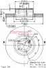 24992 V METZGER Тормозной диск