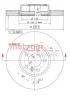 25118 V METZGER Тормозной диск