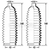 BSG3344 BORG & BECK Комплект пыльника, рулевое управление