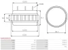 Превью - AS0003(BOSCH) AS-PL Статор, генератор (фото 2)