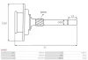 Превью - SG0057 AS-PL Кольцевая шестерня, планетарный механизм (стартер) (фото 4)