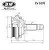 Превью - CV1070 BM Шрус наружный к-кт abs lada granta (фото 3)