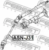 Превью - ASN-J31 FEBEST Вал сошки рулевого управления (фото 2)