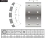4524-B FRAS-LE Комплект тормозных башмаков, барабанные тормоза