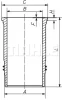 037 LW 00104 001 KNECHT/MAHLE Гильза цилиндра