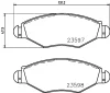 Превью - MDK0209 MINTEX Комплект тормозов, дисковый тормозной механизм (фото 2)