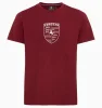 WAP6710XS0PESS PORSCHE Мужская футболка Porsche Crest T-shirt - Essential Collection, Men, Bordeaux Red