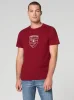 Превью - WAP6710XS0PESS PORSCHE Мужская футболка Porsche Crest T-shirt - Essential Collection, Men, Bordeaux Red (фото 5)