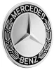 Превью - A17140001259040 MERCEDES Колпачок ступицы колеса Mercedes, дизайн Roadster, Hub caps, roadster design, black (фото 2)
