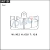 Превью - SN113E ADVICS Комплект тормозных колодок, дисковый тормоз (фото 2)
