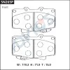 Превью - SN265P ADVICS Комплект тормозных колодок, дисковый тормоз (фото 2)