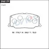 Превью - SN617P ADVICS Комплект тормозных колодок, дисковый тормоз (фото 2)