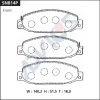 SN814P ADVICS Комплект тормозных колодок, дисковый тормоз