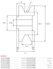 AP9030S AS-PL Ременный шкив, генератор