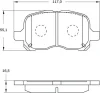 Превью - 0 986 BB0 542 BOSCH Комплект тормозных колодок, дисковый тормоз (фото 7)