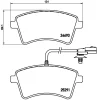 P 68 058E BREMBO Комплект тормозных колодок, дисковый тормоз