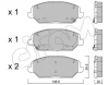 822-1163-0 CIFAM Комплект тормозных колодок, дисковый тормоз