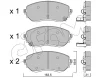 822-1191-0 CIFAM Комплект тормозных колодок, дисковый тормоз