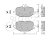 822-1359-1 CIFAM Комплект тормозных колодок, дисковый тормоз