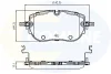CBP03412 COMLINE Комплект тормозных колодок, дисковый тормоз