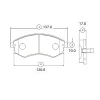 GK0457 CTR Комплект тормозных колодок, дисковый тормоз