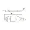 GK1421 CTR Комплект тормозных колодок, дисковый тормоз