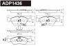ADP1436 DANAHER Комплект тормозных колодок, дисковый тормоз