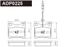 ADP0225 DANAHER Комплект тормозных колодок, дисковый тормоз