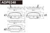 ADP0248 DANAHER Комплект тормозных колодок, дисковый тормоз