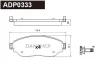 ADP0333 DANAHER Комплект тормозных колодок, дисковый тормоз