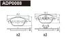 ADP0008 DANAHER Комплект тормозных колодок, дисковый тормоз