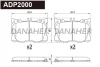 ADP2000 DANAHER Комплект тормозных колодок, дисковый тормоз