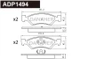 ADP1494 DANAHER Комплект тормозных колодок, дисковый тормоз