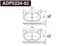 ADP0224-02 DANAHER Комплект тормозных колодок, дисковый тормоз