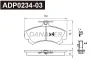 ADP0234-03 DANAHER Комплект тормозных колодок, дисковый тормоз