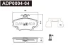 ADP0004-04 DANAHER Комплект тормозных колодок, дисковый тормоз